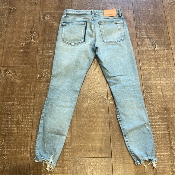 Moussy Vintage Altawoods Cropped Distressed Tapered Jeans - Picture 7 of 11
